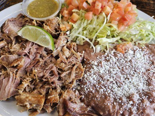 Carnitas *substituted lettuce for rice