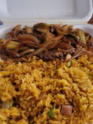 Mongolian Beef with Fried Rice