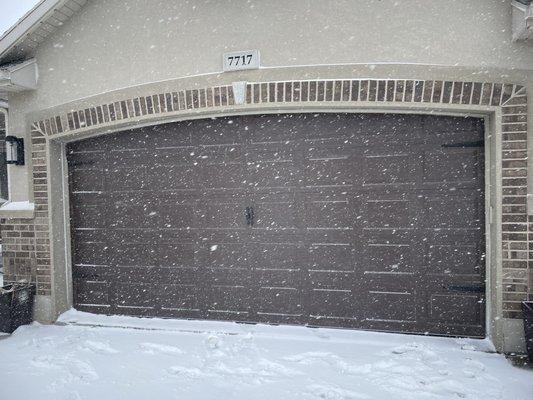 Our new garage door that just got installed.
