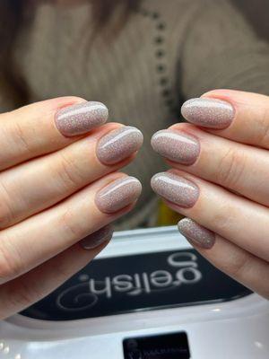 Manicure with sparkles