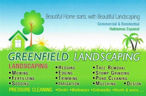 Greenfield landscaping