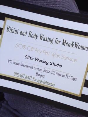 This is a picture of the card. Maybe if you show this to her she will still honor the discount. Let her know Erica W. sent you.