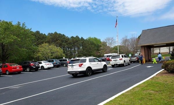 GA Pre-K Carpool line.