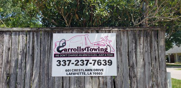 Carroll's Towing's location