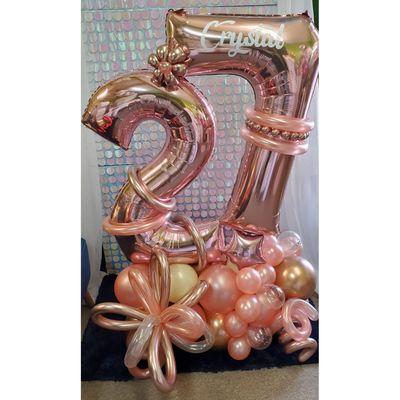 Beutiful rosegold birthday bouquet