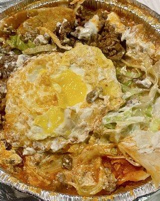 Enchiladas con carne
