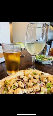 Chicken gourmet pizza