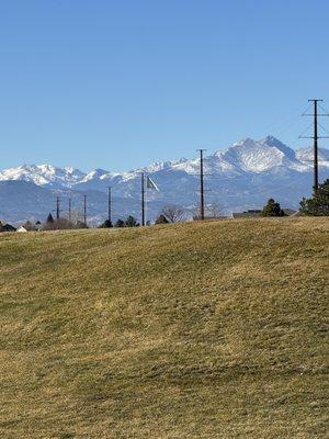 16th hole with a magnificent view of Longs Peak.
