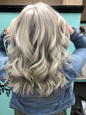 icy blonde, hair