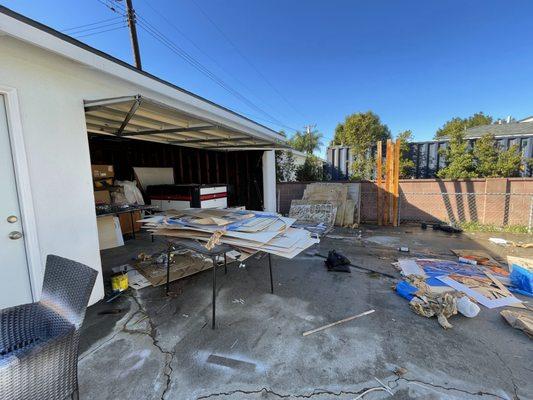 Clearing the way for this client's move-out.