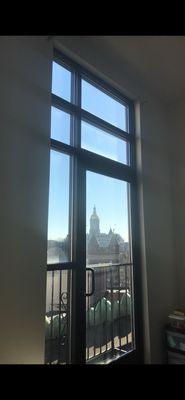 When they balconies, this is what they mean. Not enough space to even close the door behind you.