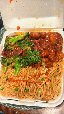 Beef broccoli, orange chicken 2 item combo