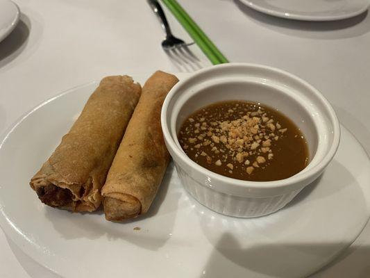 Spring rolls (server mixed sauces with the summer rolls)