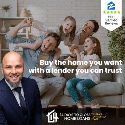 500TH ZILLOW REVIEWS. When you work with us, you're in good hands.
www.14daystoclose.com