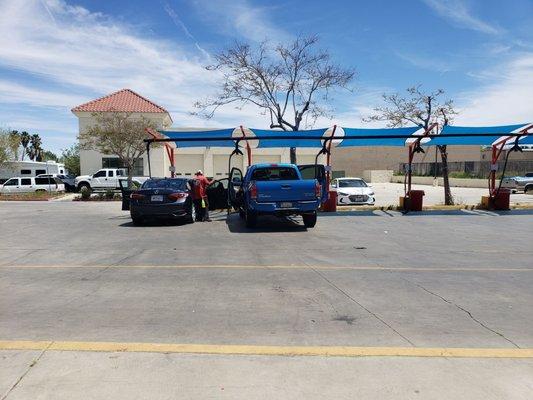 Look how every car after mine got done? My car is on the left.