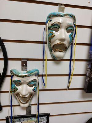 Comedy tragedy porcelain masks
