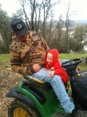 Mowing the parks grass