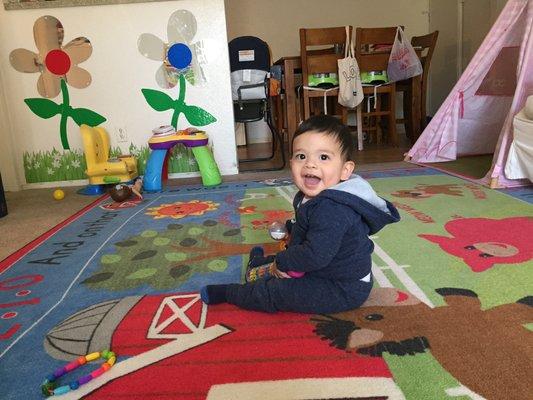The happiest boy ever when at daycare