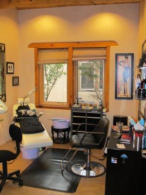 Nina's room at On the Set Hair Studio.