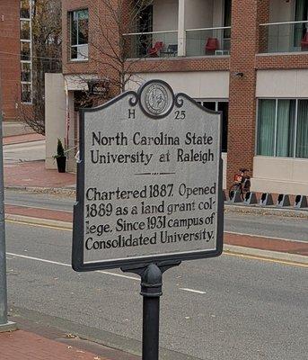 North Carolina State University Historical Marker