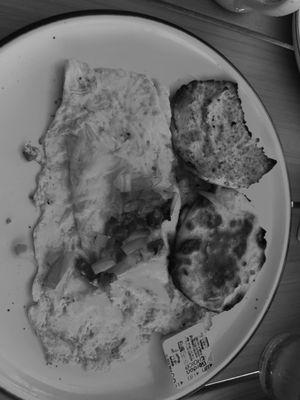 $14 Veggie omelette. English muffin extra.