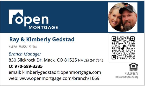 Ray and Kimberly Gedstad - Open Mortgage