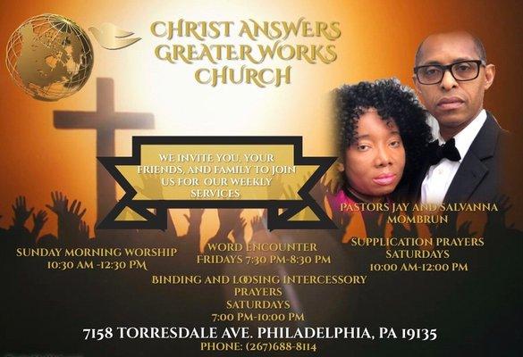 Christ Answers Greater Works Church