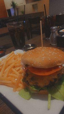 Burger with side of Fries