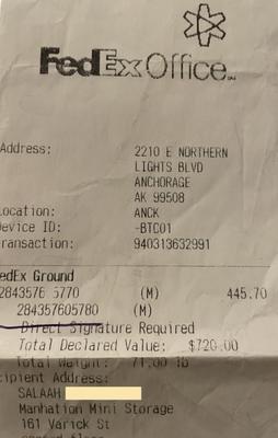 I happened to be inside of FedEx Office for some time, as I had quite a few items to send back to New York City.