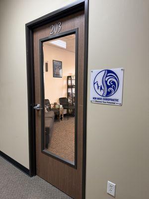 Front of office door