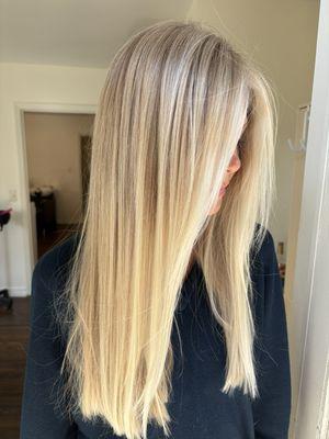 Bright golden blonde