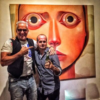 @LOR, behind us the Expressive Beautiful Eyes of one of Tania Marmolejo paintings