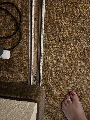 The track for the closet door