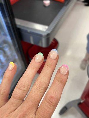 Amazing acrylic with gel tips. Tina is a QUEEN