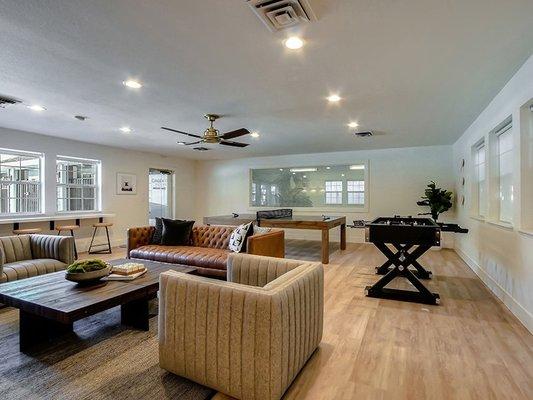 Our Clubhouse awaits you! Newly renovated game room to enjoy with friends and famly.