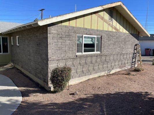 This is the finished house that has been Sandblasted it was a dark green