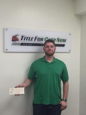 TJ - Thank you for putting your TRUST in Title for Cash Now, and for your fantastic 5 Star Review!