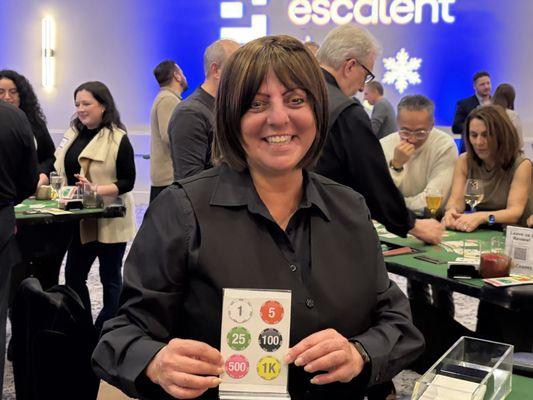 Vivian and our chip value sign