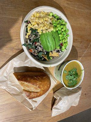 Pico Kale Grain Bowls and organic Smoky Split Pea Soup