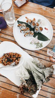 Chicken Lettuce Wrap Salmon Tempura Avocado Classic Roll Shrimp Tempura Classic Roll