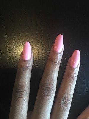 Pointer finger is off to the left