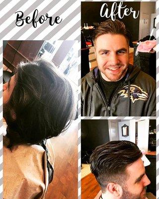 Men's cut done by Nicole