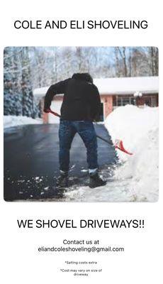 Eli and Cole Shoveling