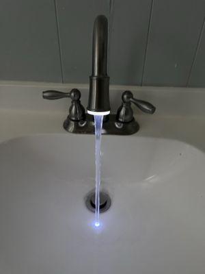 Cool glow in the dark faucet.