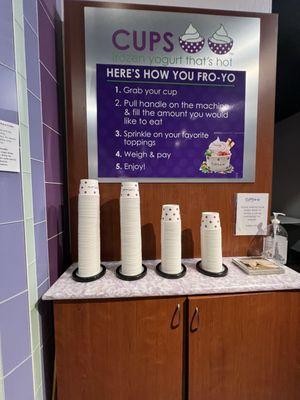 Cups Frozen Yogurt