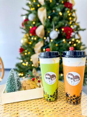 Matcha Milk Tea & Thai Milk Tea