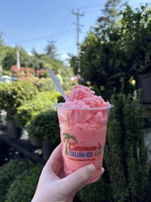 Strawberry lemon Italian ice