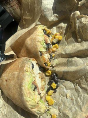 Southwest chicken wrap.