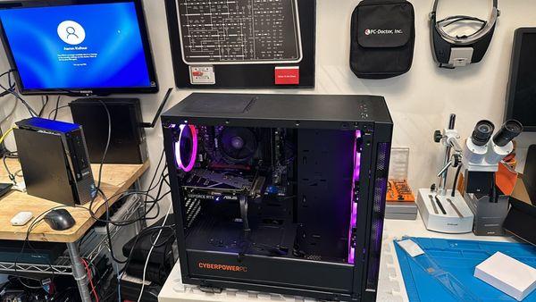 Working on fixing a gaming PC.