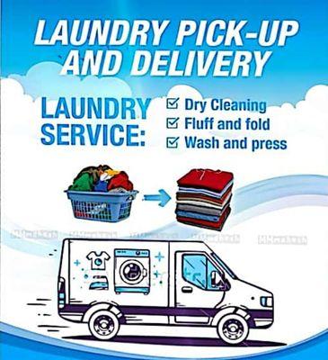 Free delivery fluff and fold minimum 45lb or more located at the same zip code and minimum 65lb or more minimum out side of the zip code